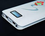 Зовнішній акумулятор Power Bank UKC 30000 mAh, з дисплеєм, 2 USB, портативний зарядний пристрій, фото 4
